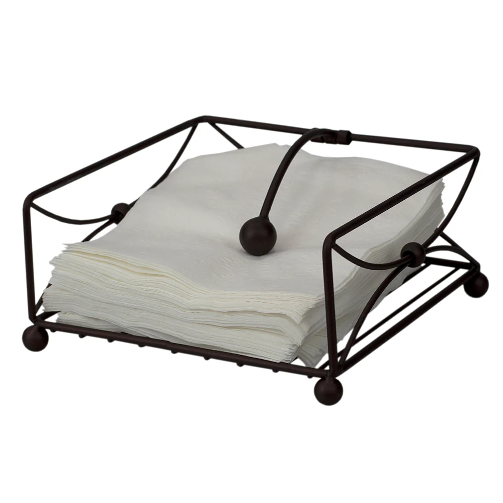 Home Basics Arbor Collection Flat Napkin Holder with Weighted Pivoting Arm, Oil Rubbed Bronze - Image 5