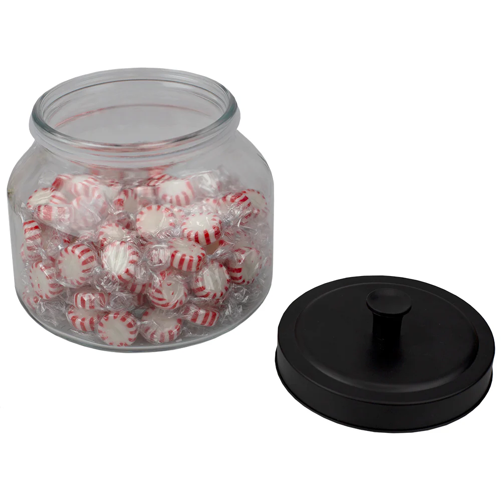 Home Basics Artisan 1.5 Lt Glass Jar with Black Top