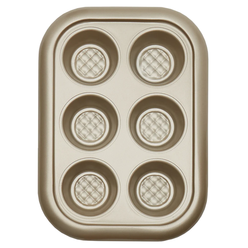 Home Basics Aurelia Non-Stick 6-Cup Carbon Steel Cookie Sheet, Gold - Image 3