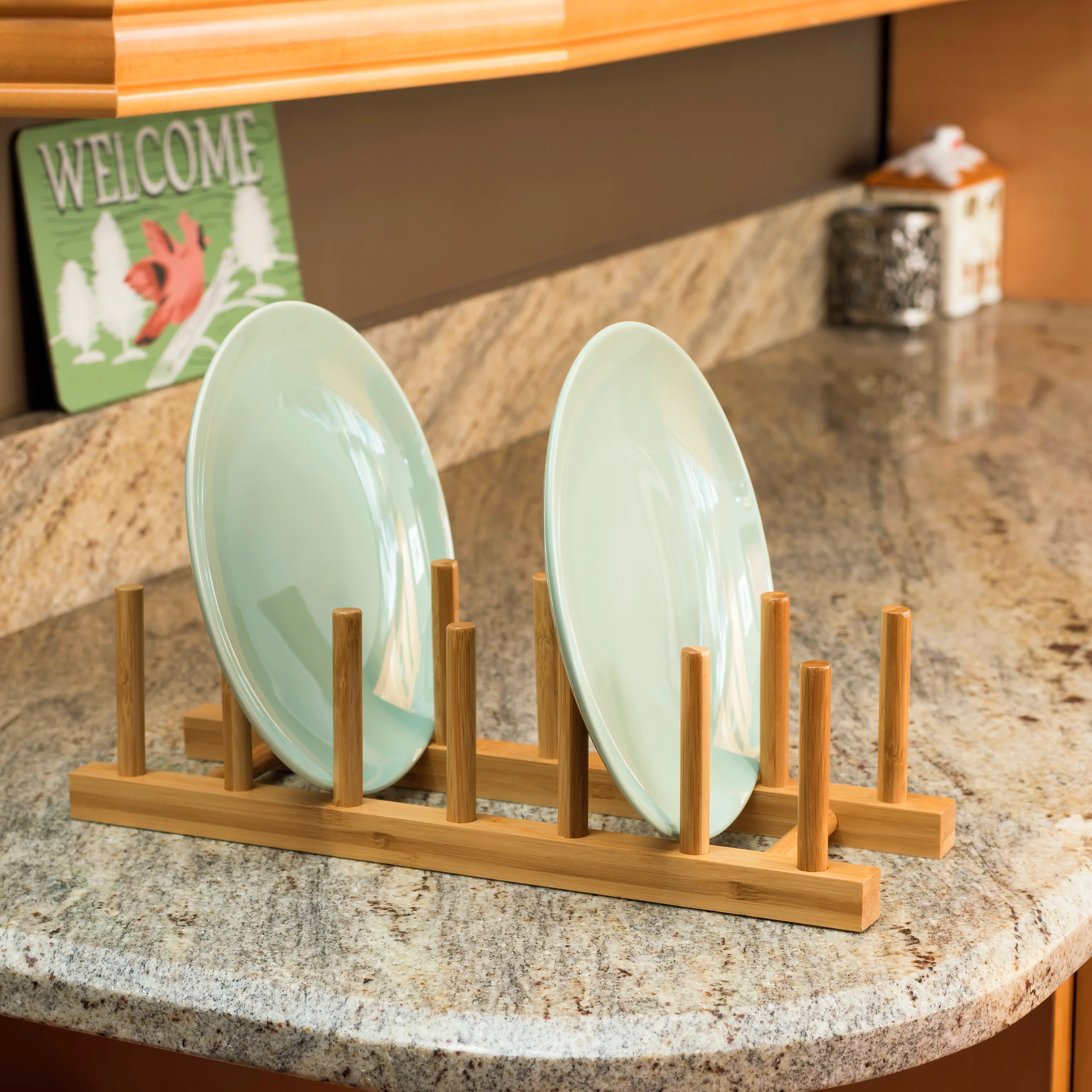 Home Basics Bamboo Dish Rack - Image 6