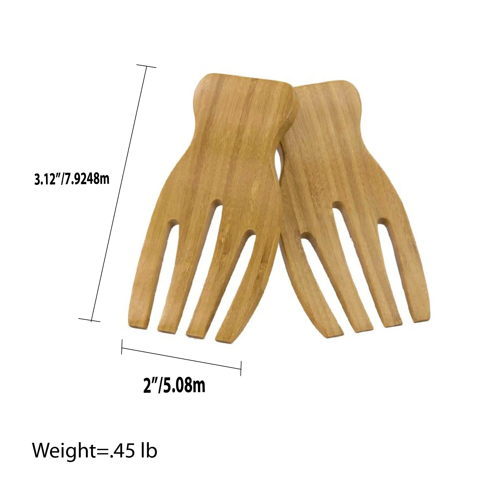 Home Basics Bamboo Salad Tongs, Natural, 12 Inches - Image 3