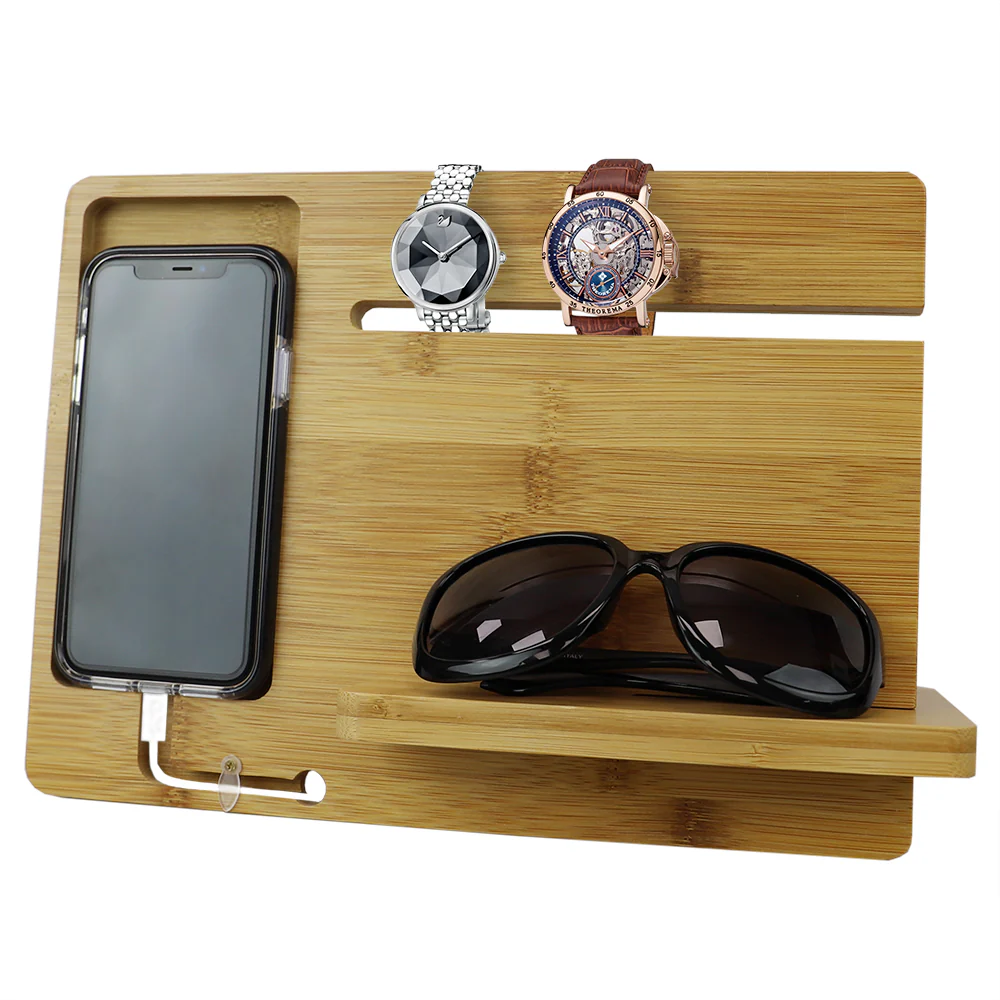 Home Basics Bamboo Smartphone Station, Natural
