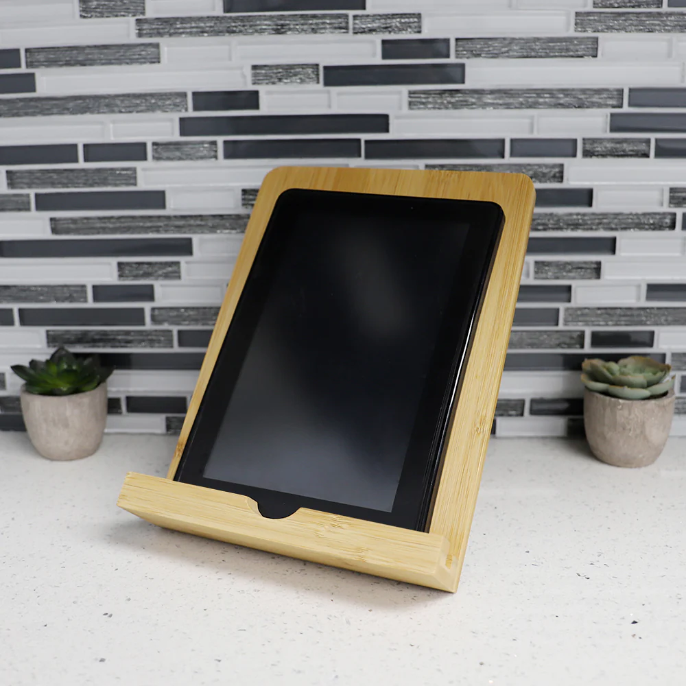 Home Basics Bamboo Tablet Cookbook Stand, Natural - Image 4