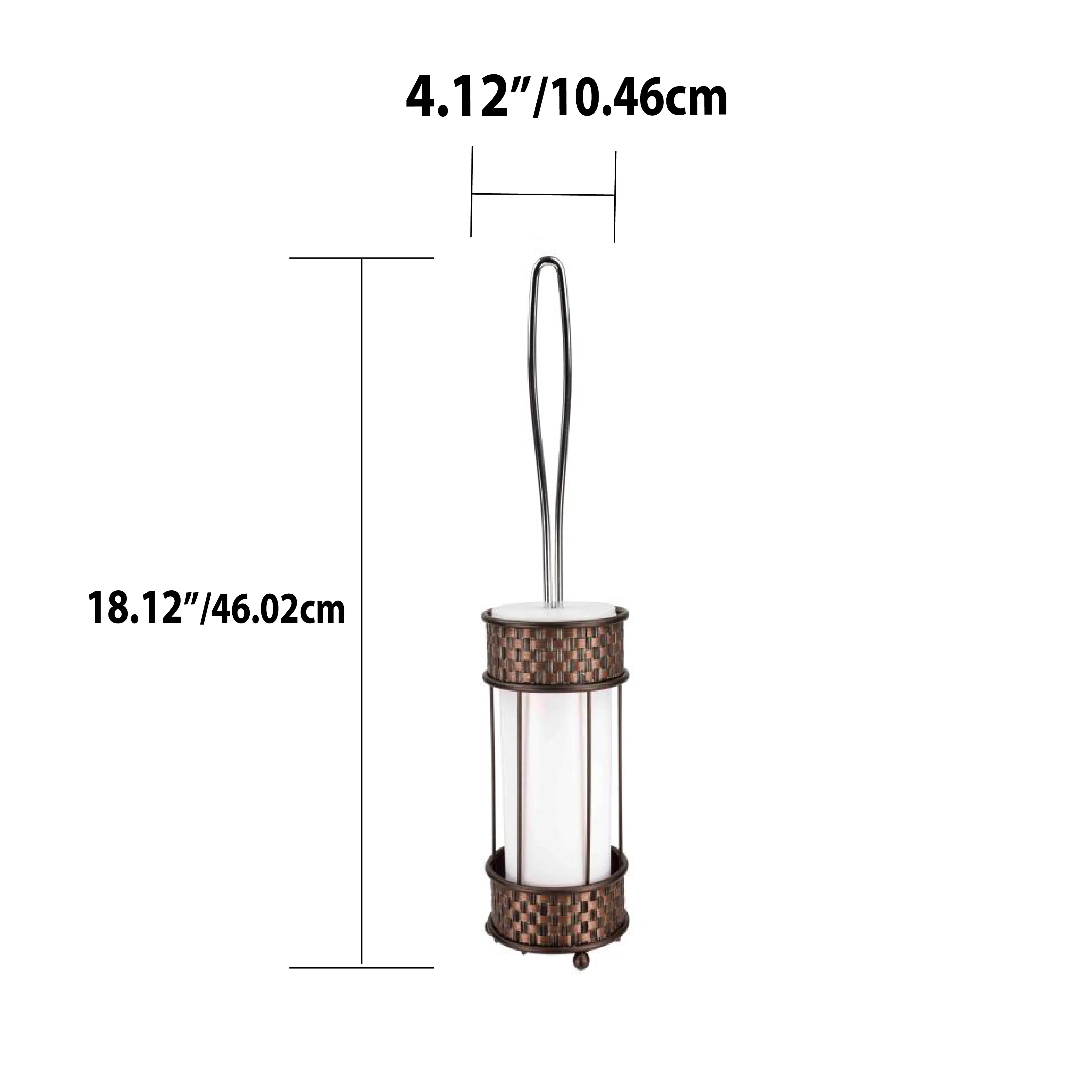 Home Basics Basket Weave Toilet Brush Holder with Removable Plastic Insert, Bronze - Image 3