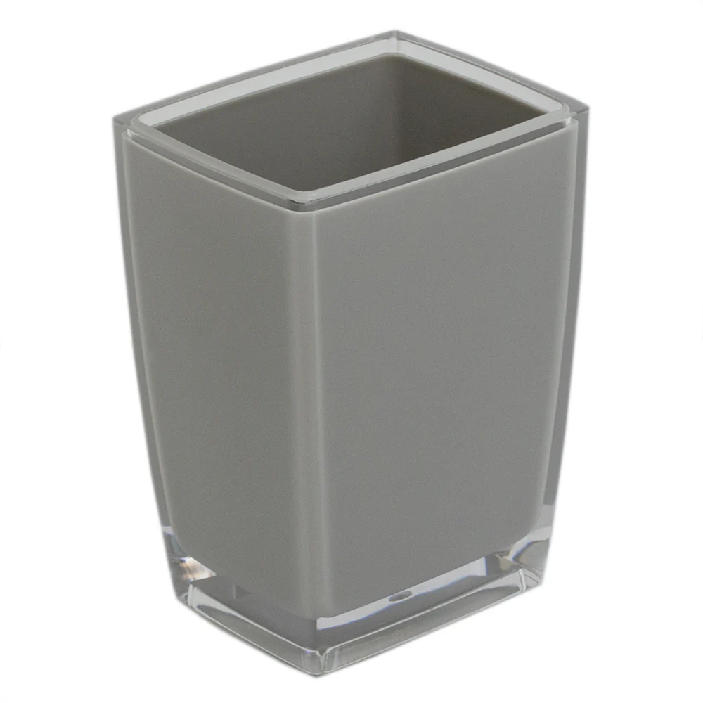 Home Basics Break-Resistant Plastic Tumbler, Grey - Image 5