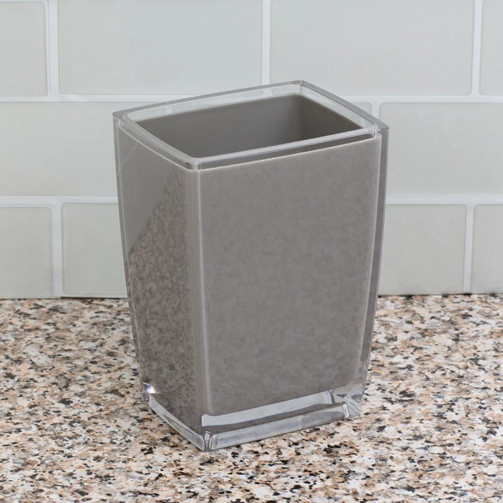 Home Basics Break-Resistant Plastic Tumbler, Grey - Image 9