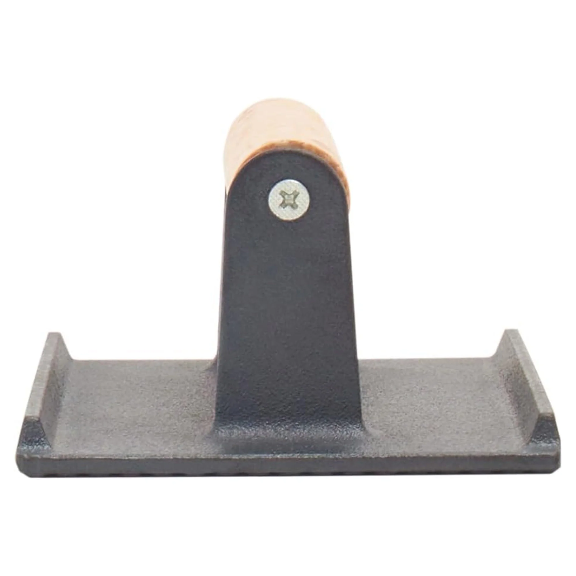Home Basics Cast Iron Grill Press with Wood Handle, Bacon Press, Black - Image 3