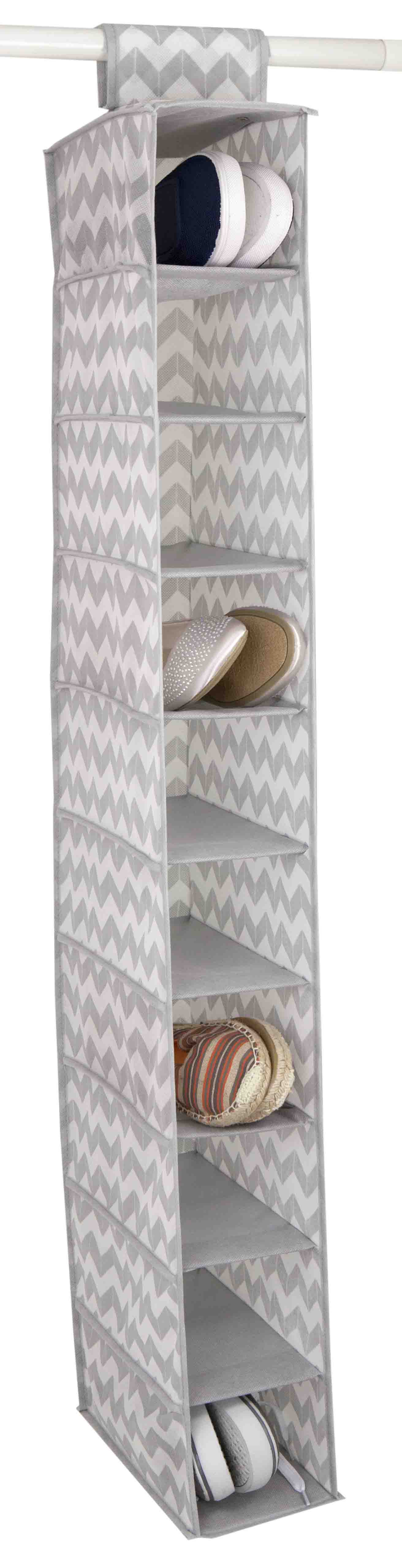 Home Basics Chevron 10 Shelf Closet Organizer