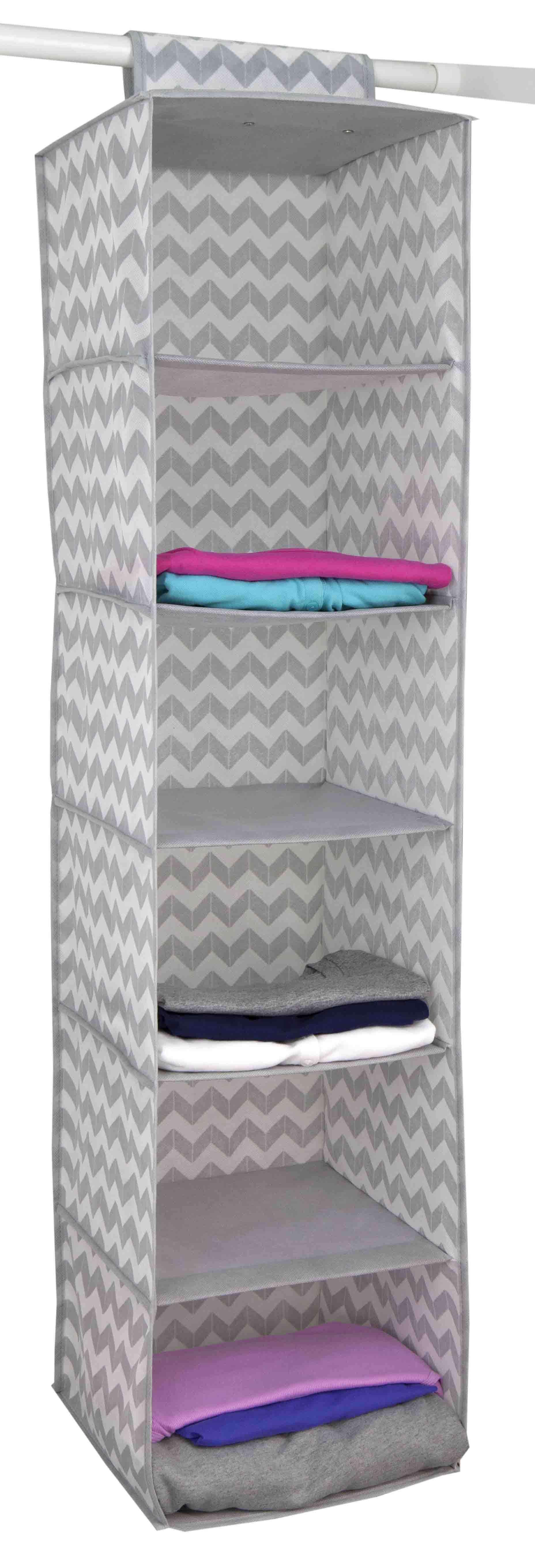 Home Basics Chevron 6 Shelf Closet Organizer