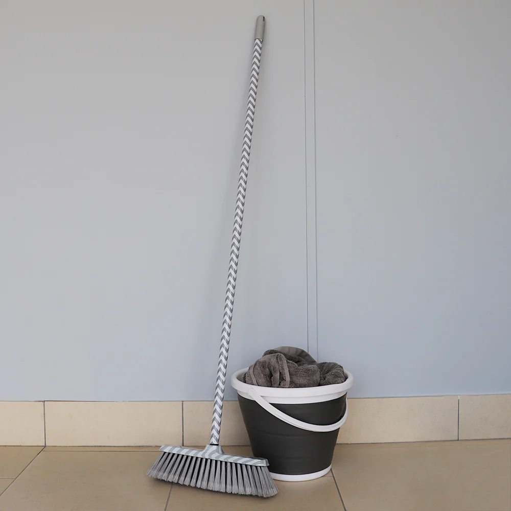 Home Basics Chevron Angled Push Broom, Grey - Image 3