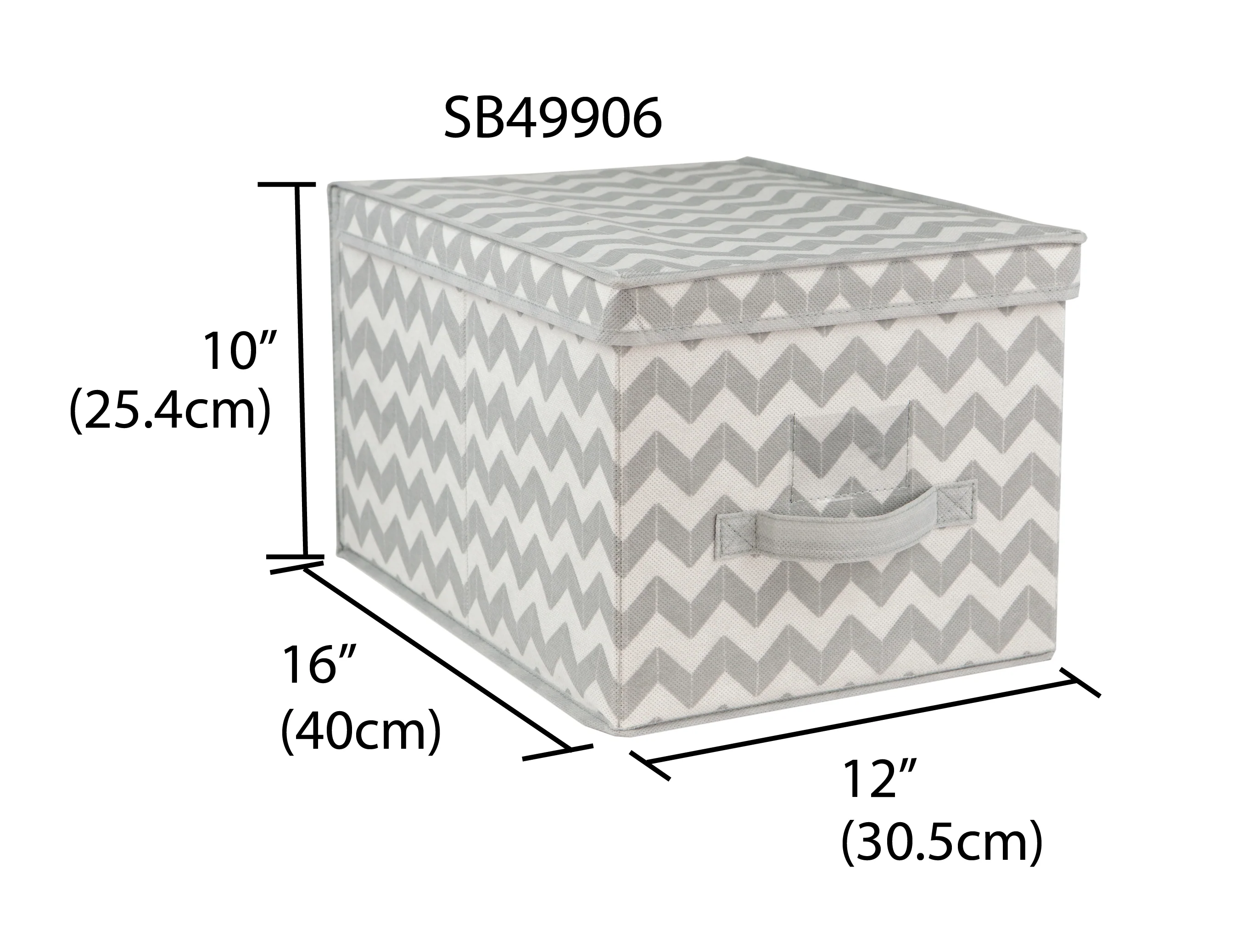 Home Basics Chevron Storage Box - Image 4