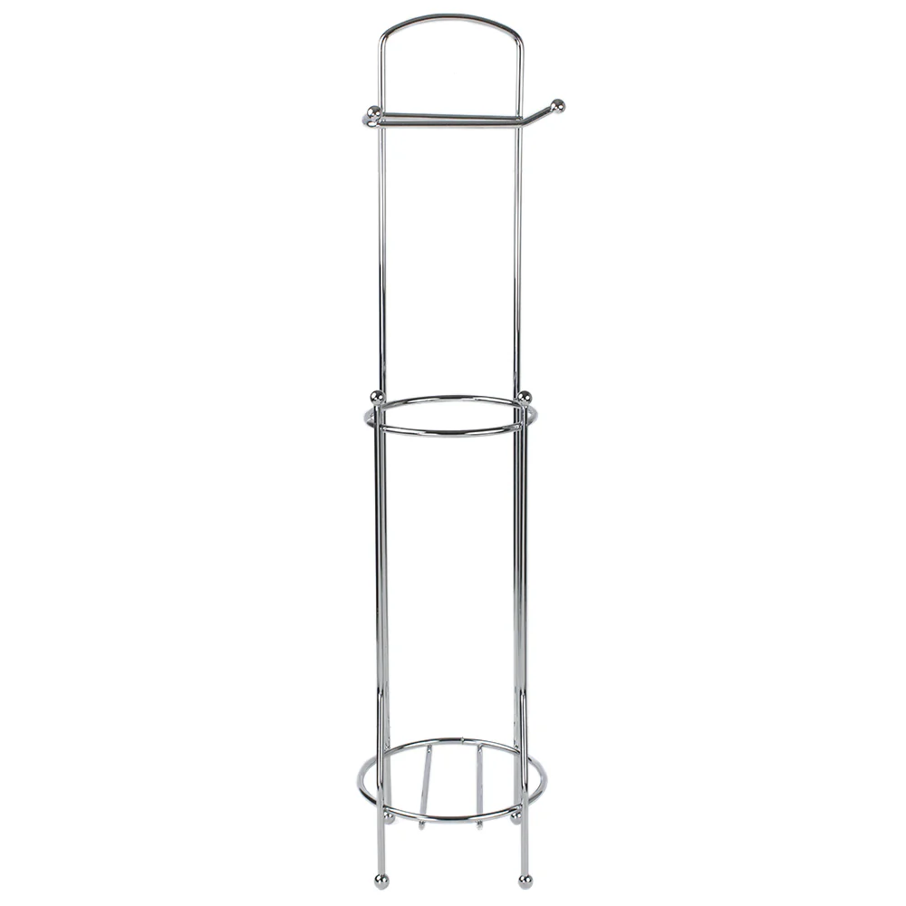 Home Basics Chrome Plated Steel Bath Tissue Organizer - Image 3