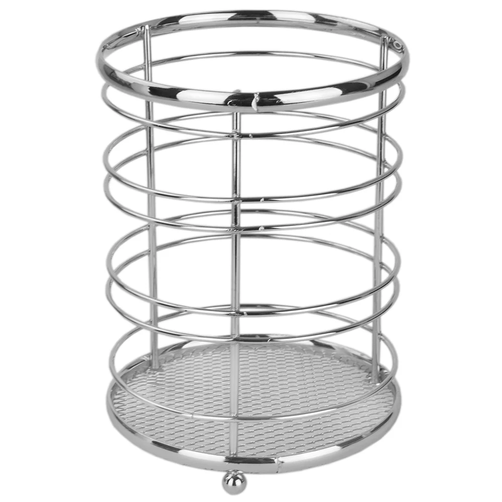 Home Basics Chrome Plated Steel Cutlery Holder - Image 4