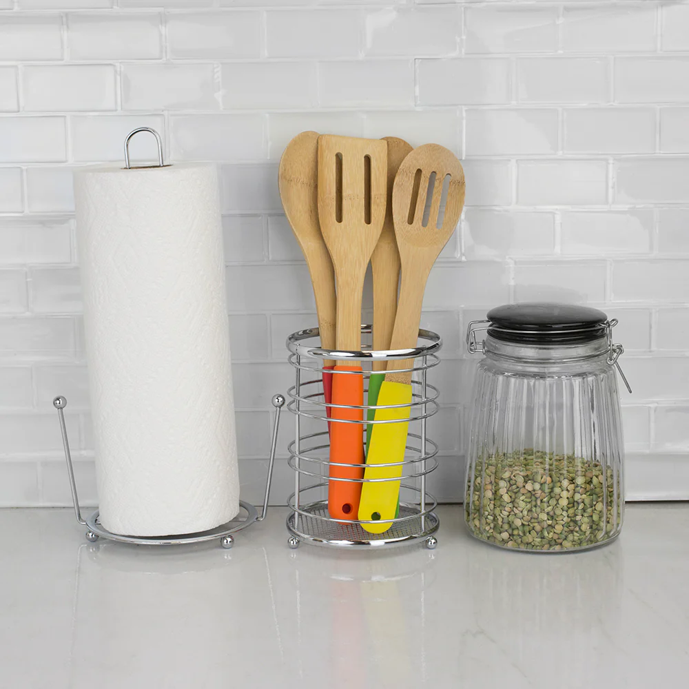 Home Basics Chrome Plated Steel Cutlery Holder - Image 6