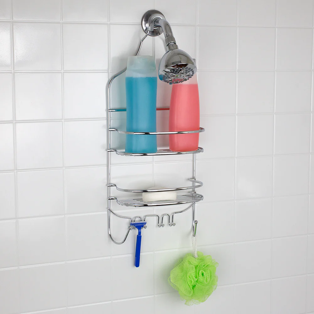 Home Basics Chrome Plated Steel Flat Wire Shower Caddy - Image 6
