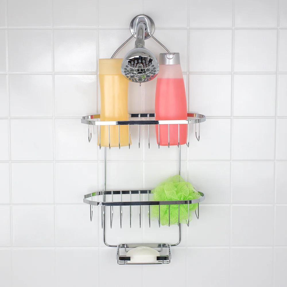 Home Basics Chrome Plated Steel Shower Caddy - Image 4