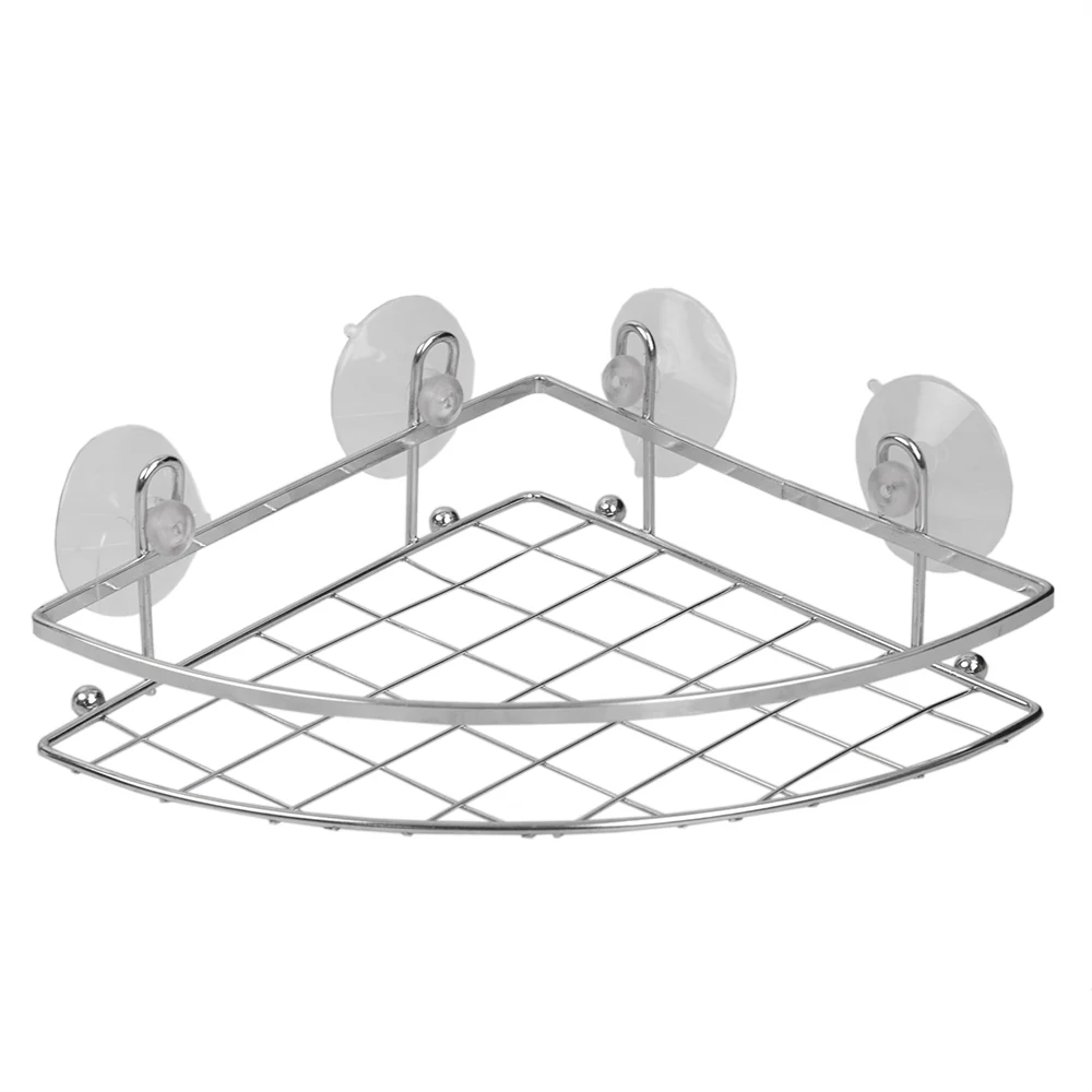Home Basics Chrome Plated Steel Suction Corner Caddy - Image 5