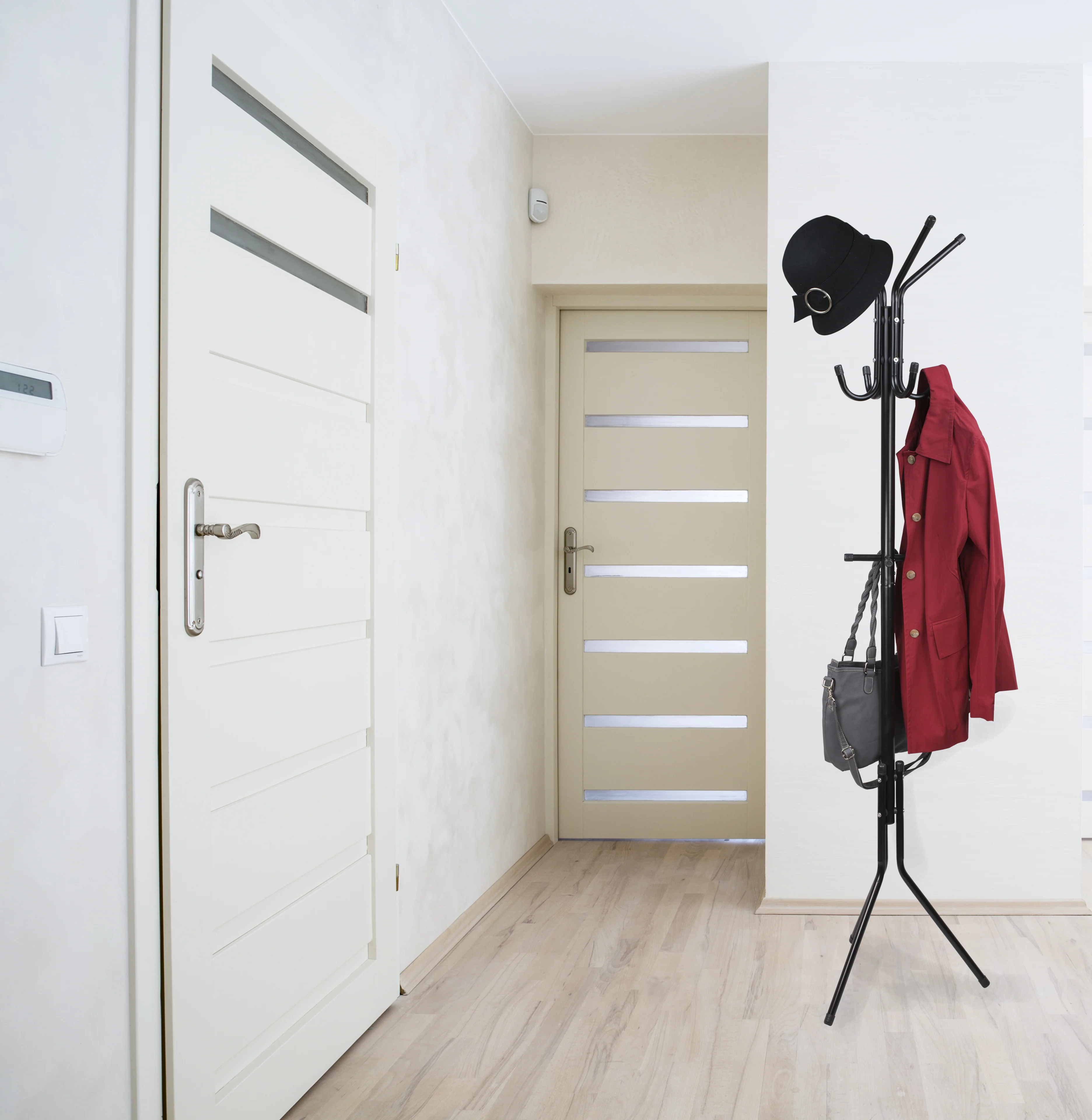 Home Basics  Contemporary Coat Rack, Black - Image 6