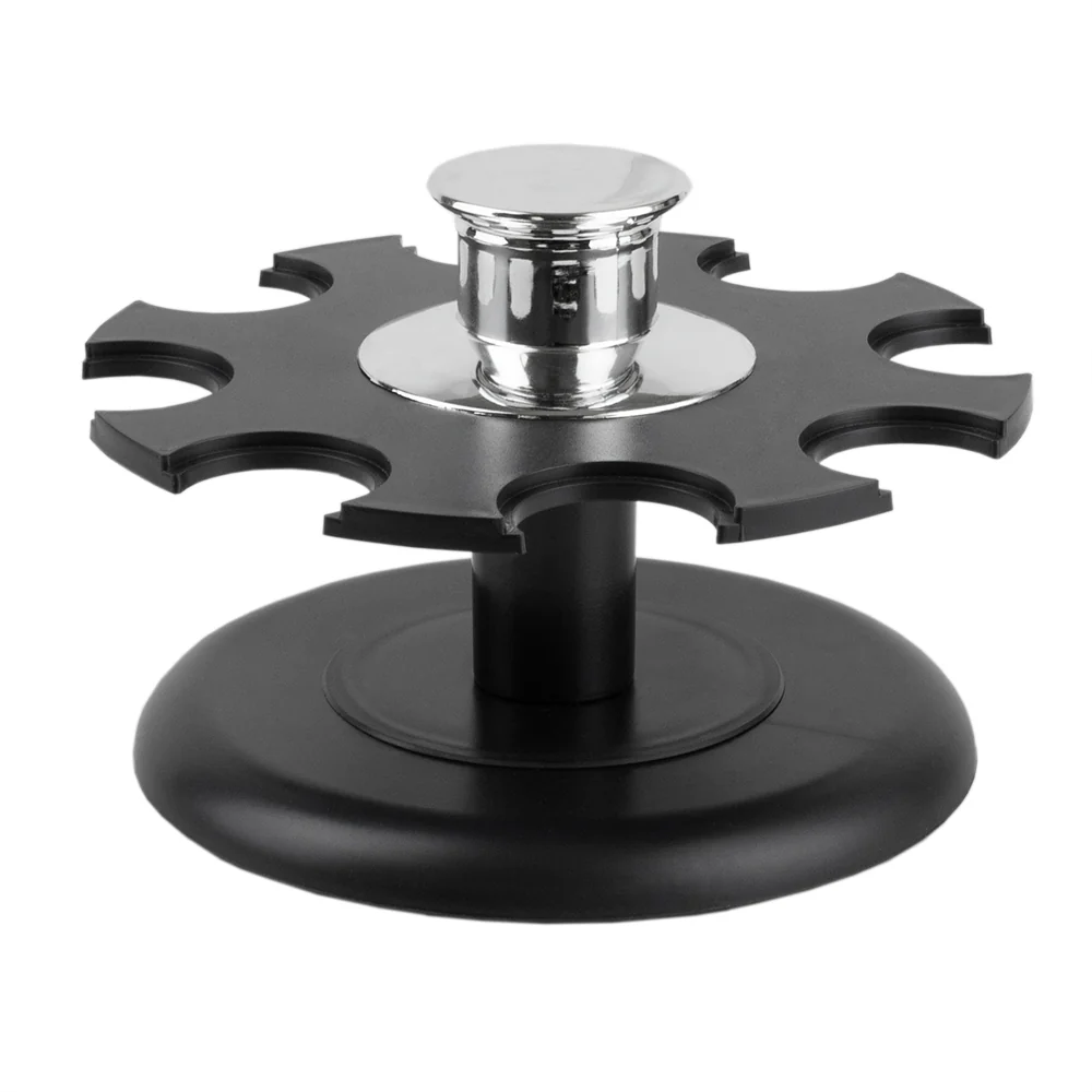 Home Basics Contemporary Low Profile Revolving 8-Jar Spice Rack Set, Black - Image 3