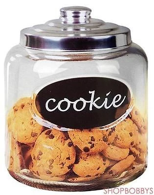 Home Basics Cookie Jar With Metal Top, 7.5x7.5x9.5 Inches - Image 2