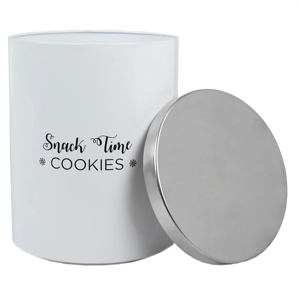 Home Basics Cuisine Collection Large  Canister with Brushed Stainless Steel Top - Image 5