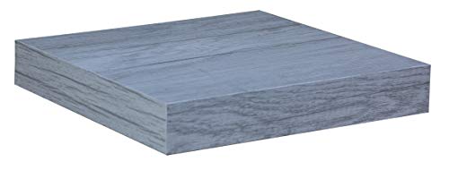 Home Basics Decorative Square Wood Floating Shelf, Gray, 9x9x1.5 Inches - Image 2