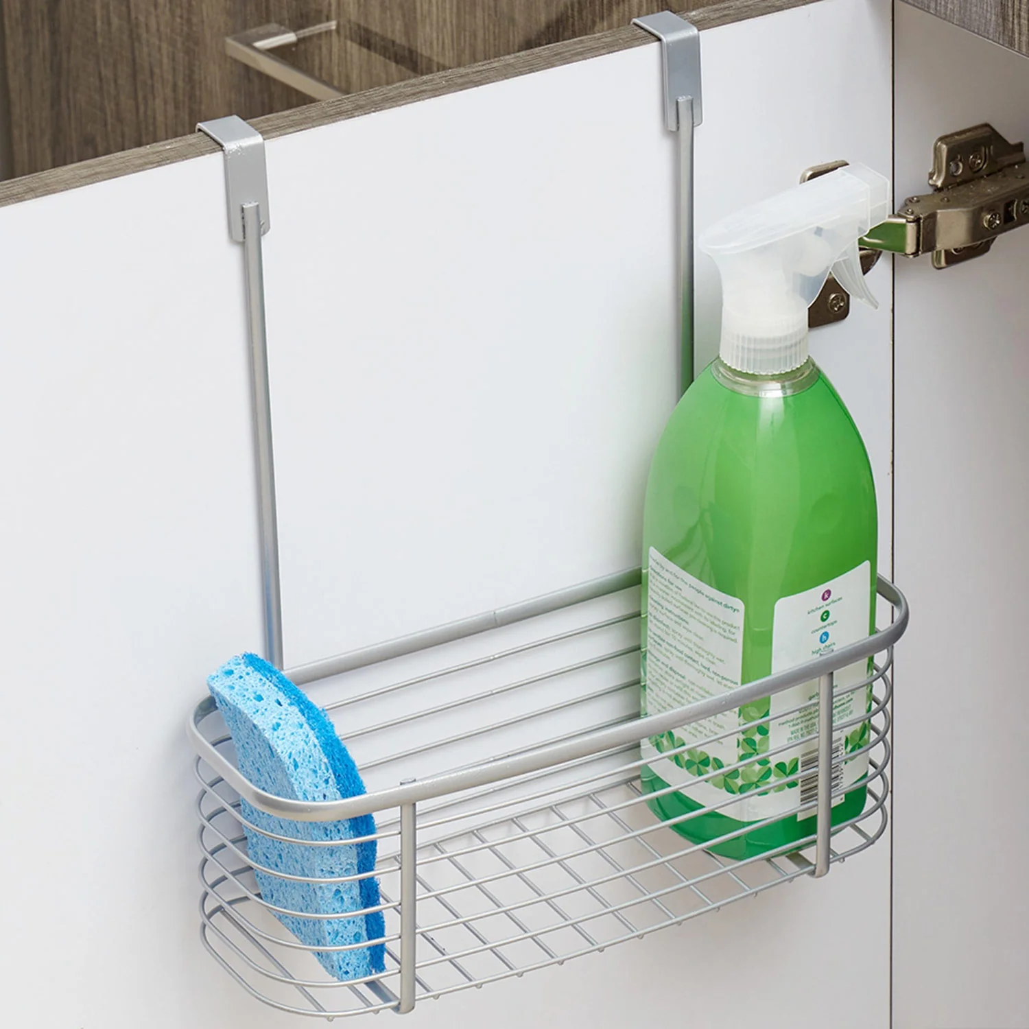 Home Basics Delta Steel Over the Cabinet Basket, Silver, 11x4.25x12.5 Inches - Image 2