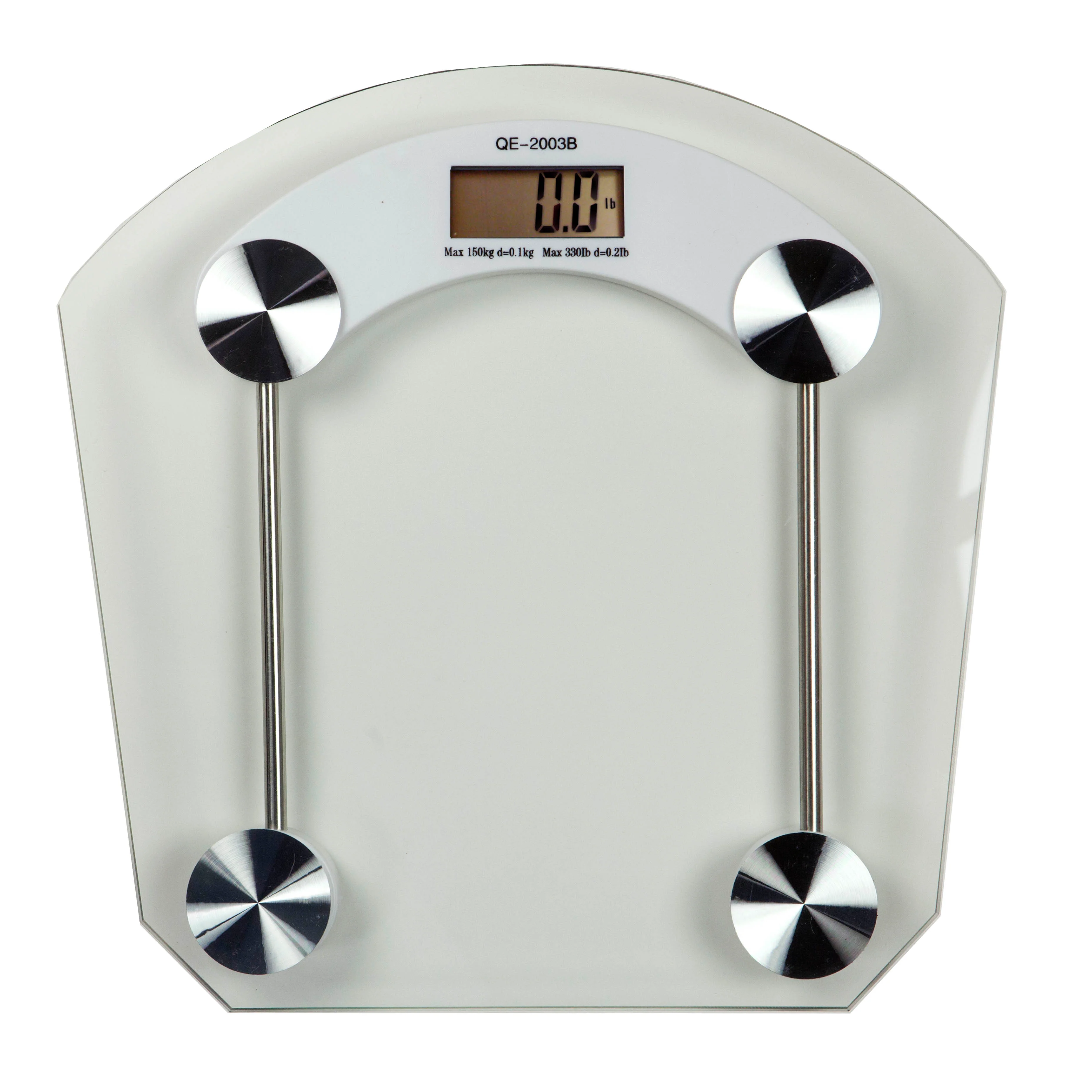 Home Basics Digital Glass Bathroom Scale, Clear, 12.75x12.75 Inches