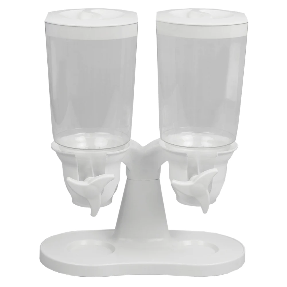 Home Basics Double Cereal Dispenser, White - Image 2