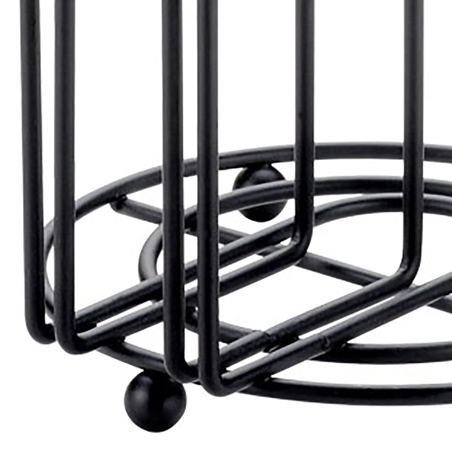 Home Basics Double Wire Free Standing Paper Towel Holder, Black - Image 4