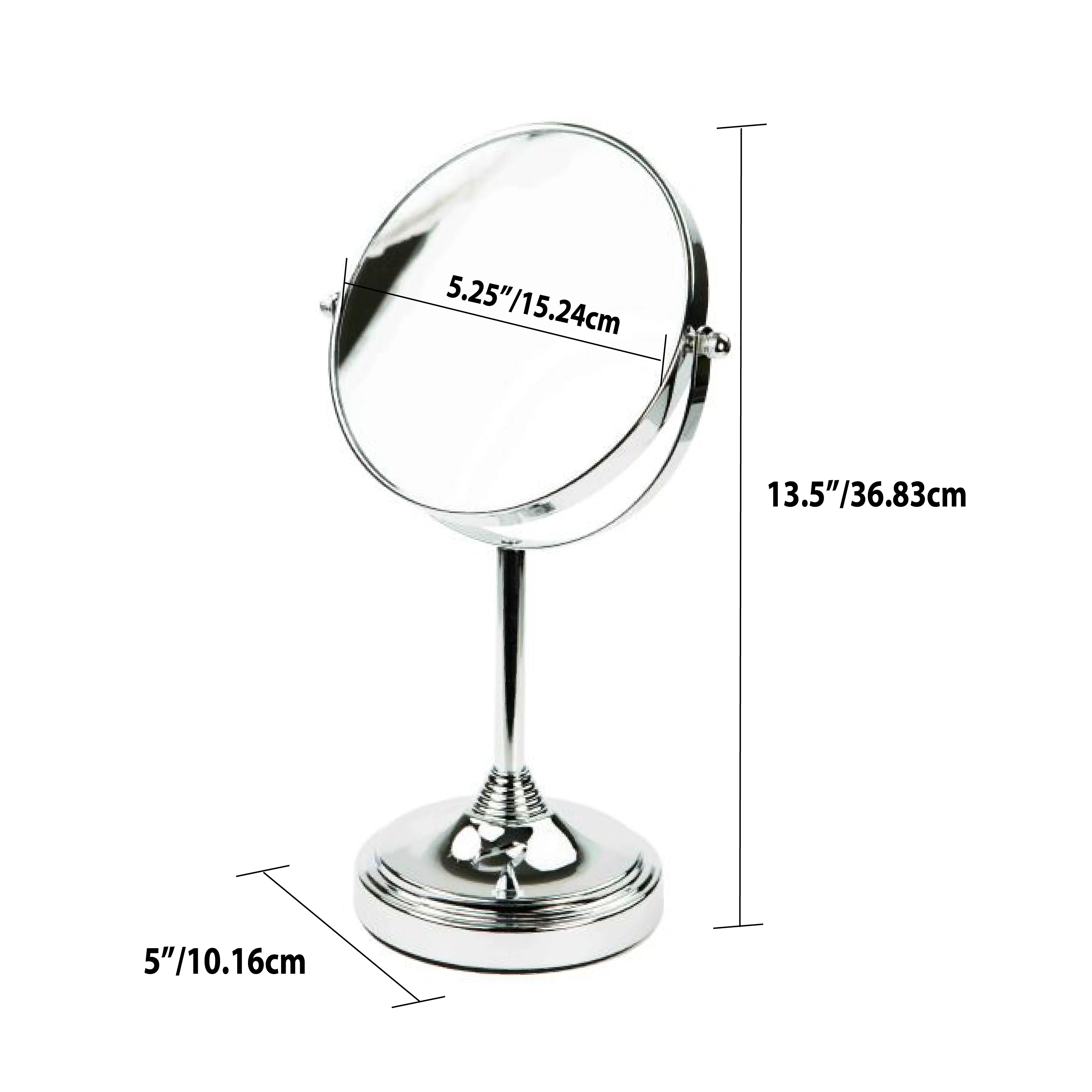 Home Basics Elizabeth Collection Cosmetic Mirror, Chrome - Image 3