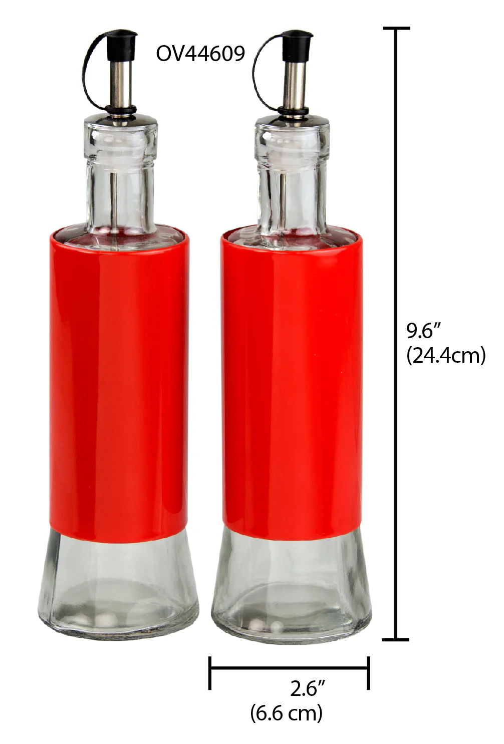 Home Basics Essence Collection 2 Piece Oil & Vinegar Set - Image 3