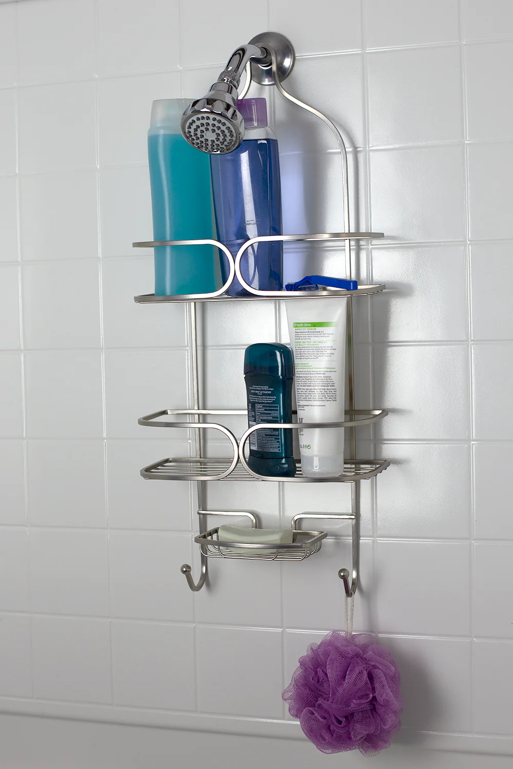 Home Basics Essence Shower Caddy, Satin Nickel - Image 5