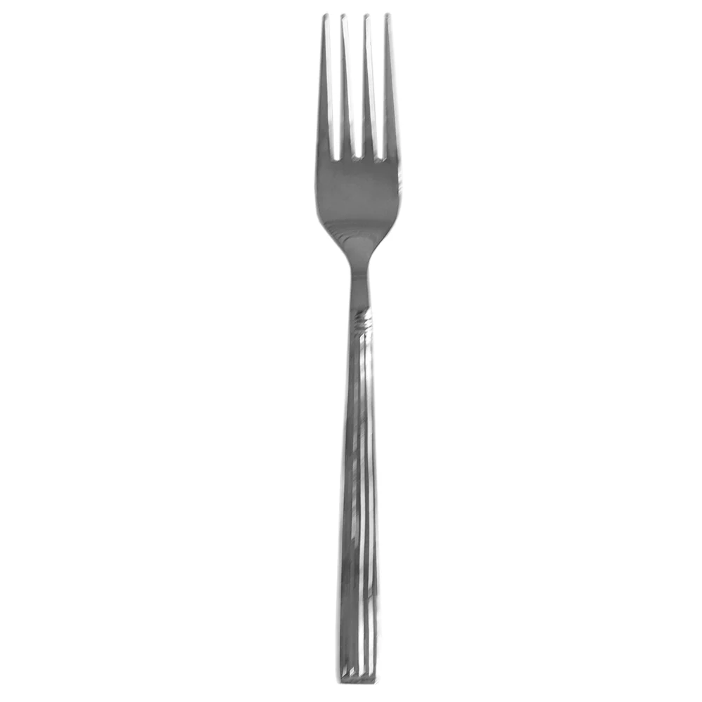 Home Basics 4 Piece Eternity Mirror Finish Stainless Steel Cutlery Dinner Fork, Silver - Image 2