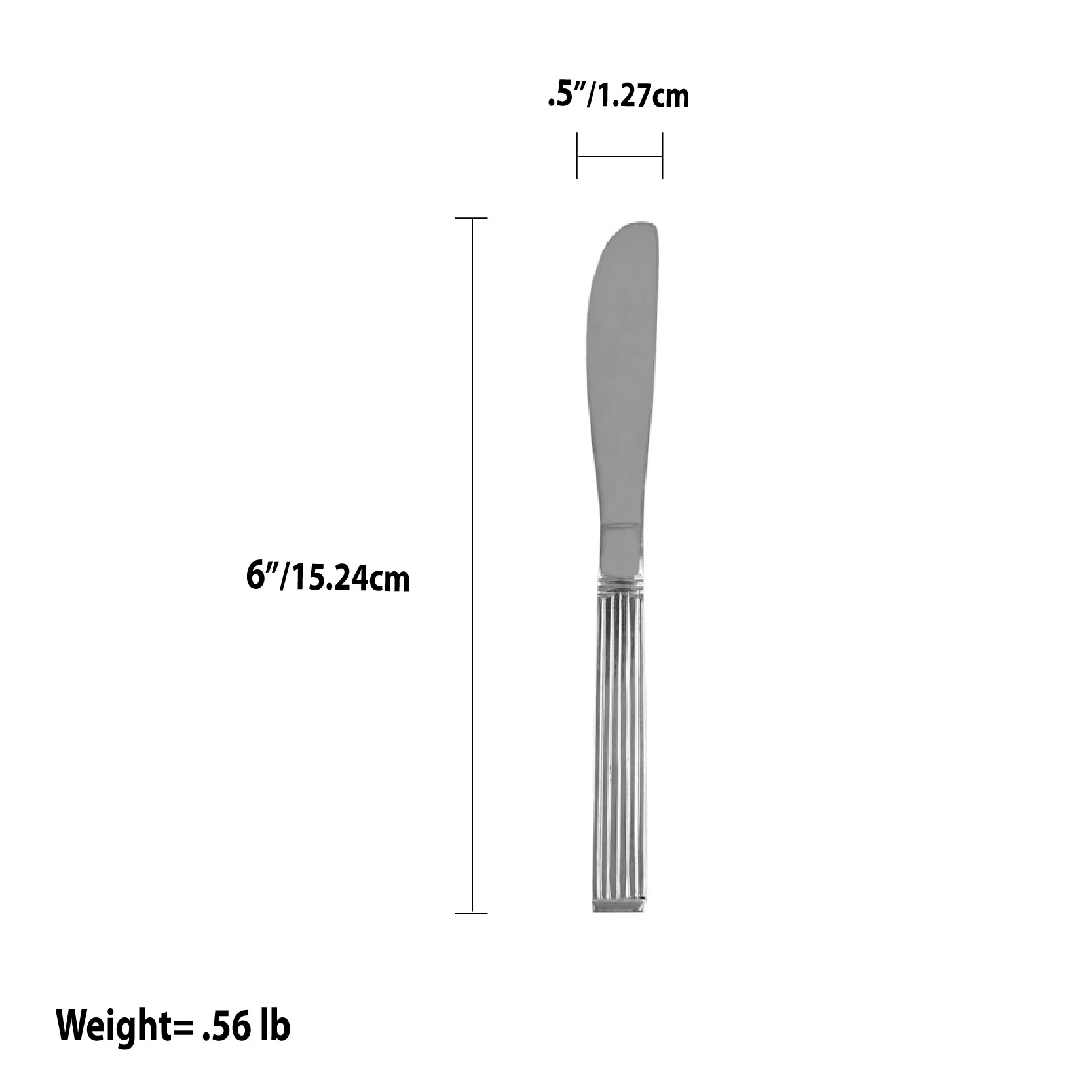 Home Basics Eternity Mirror Finish 4 Piece Stainless Steel Dinner Knife Set, Silver - Image 5