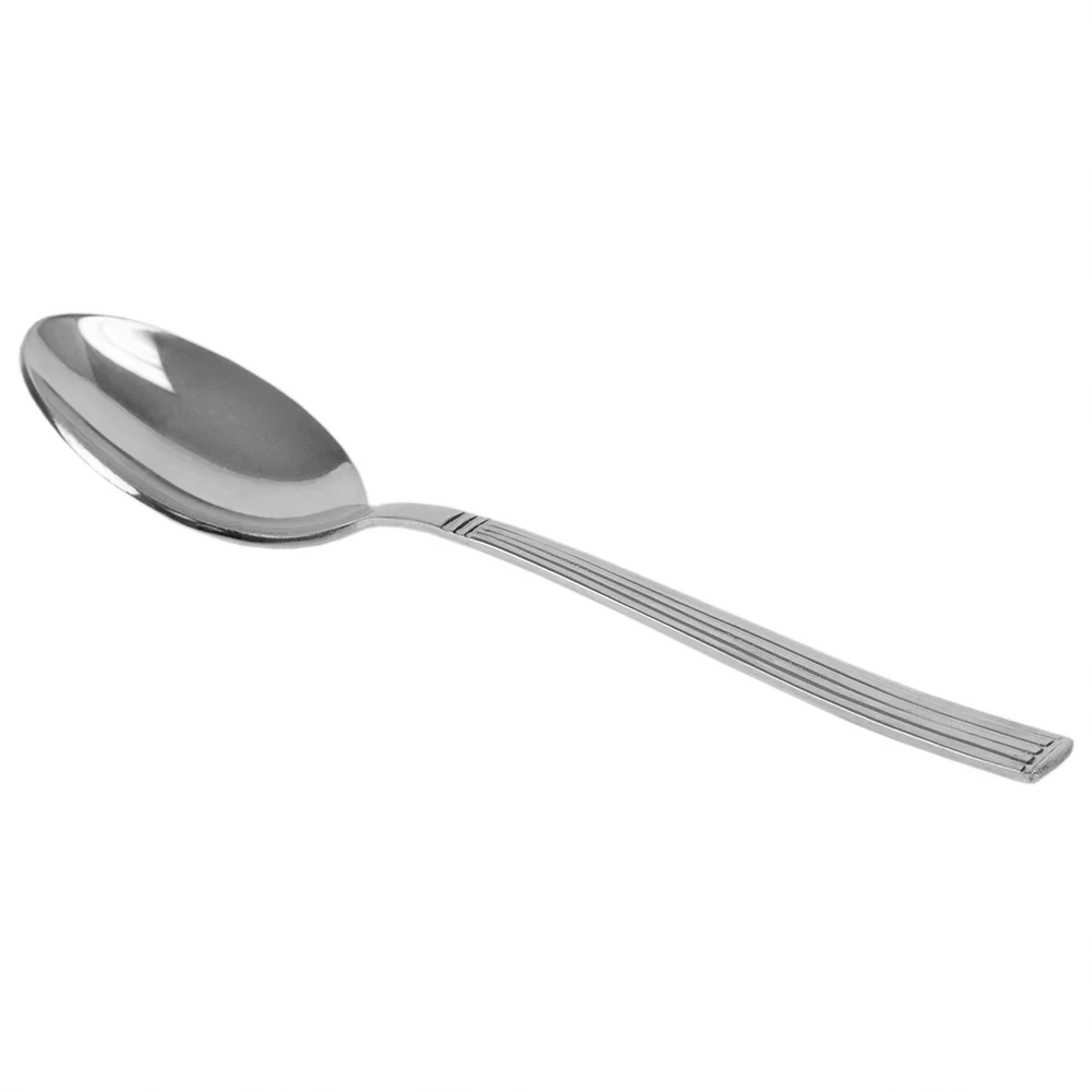 Home Basics 4 Piece Stainless Steel Cutlery Flatware, Silver, 8.5 x 0.83 Inches - Image 2