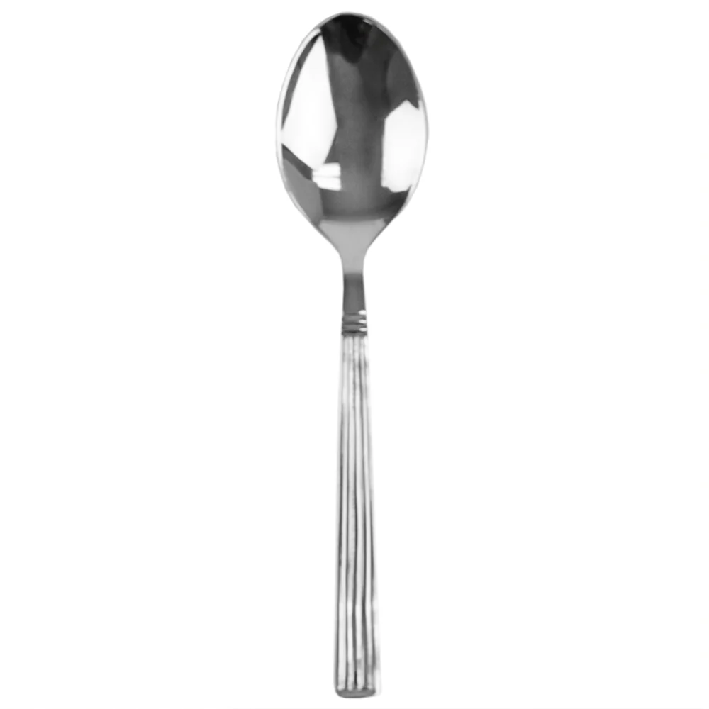 Home Basics 4 Piece Stainless Steel Cutlery Flatware, Silver, 8.5 x 0.83 Inches - Image 3
