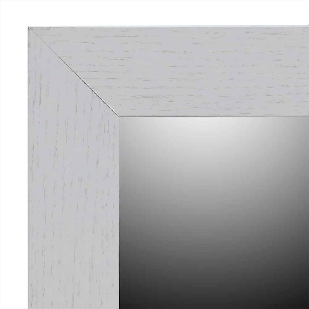 Home Basics Framed Painted MDF 18" x 24" Wall Mirror, White - Image 3
