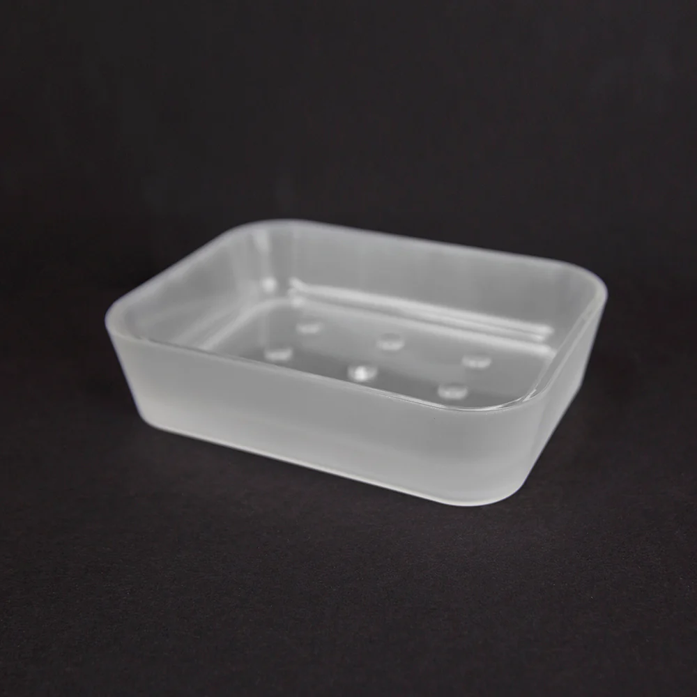 Home Basics Frosted Rubberized Plastic Soap Dish - Image 3