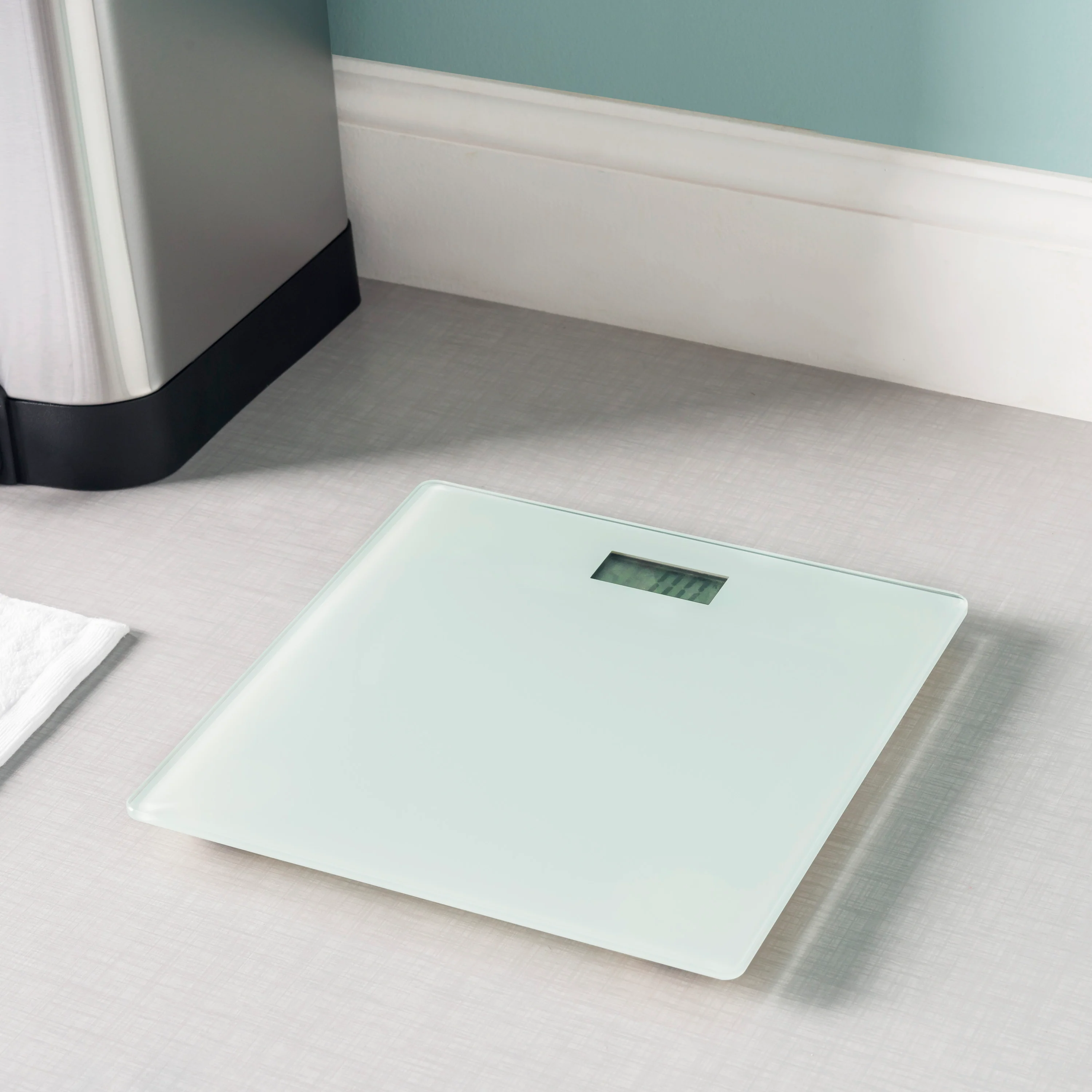 Home Basics Glass Digital Bathroom Scale, White - Image 5