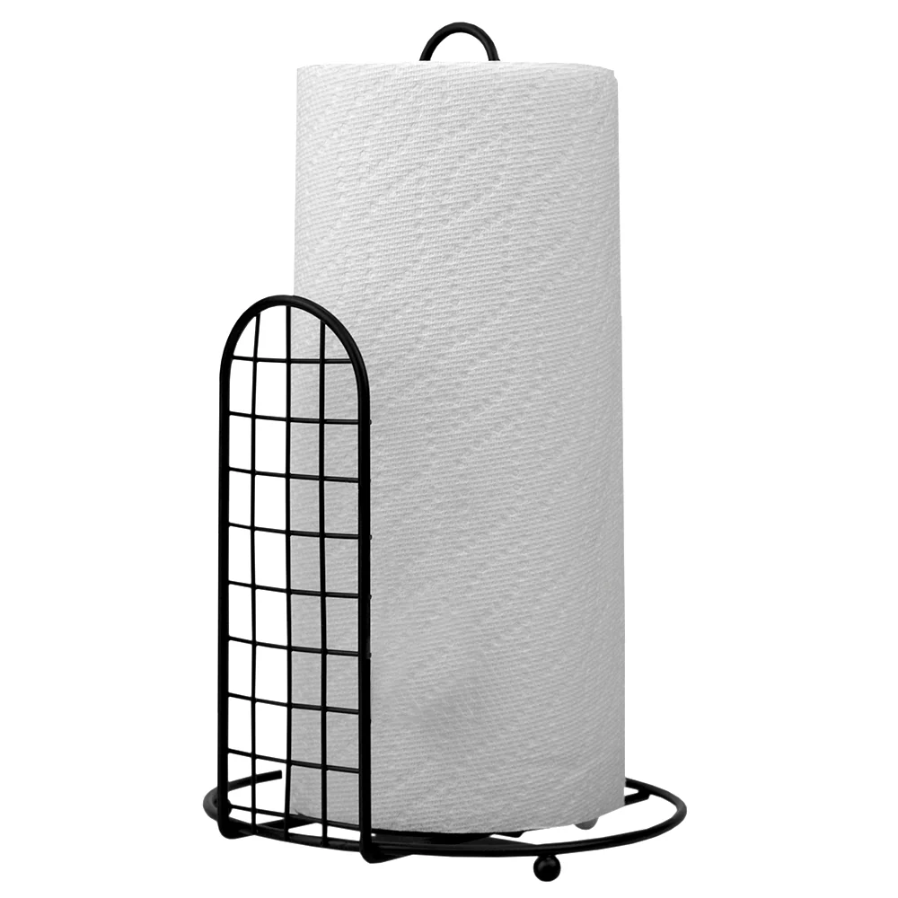 Home Basics Grid Design Paper Towel Holder, 7.5x7.5x12.25 Inches - Image 2