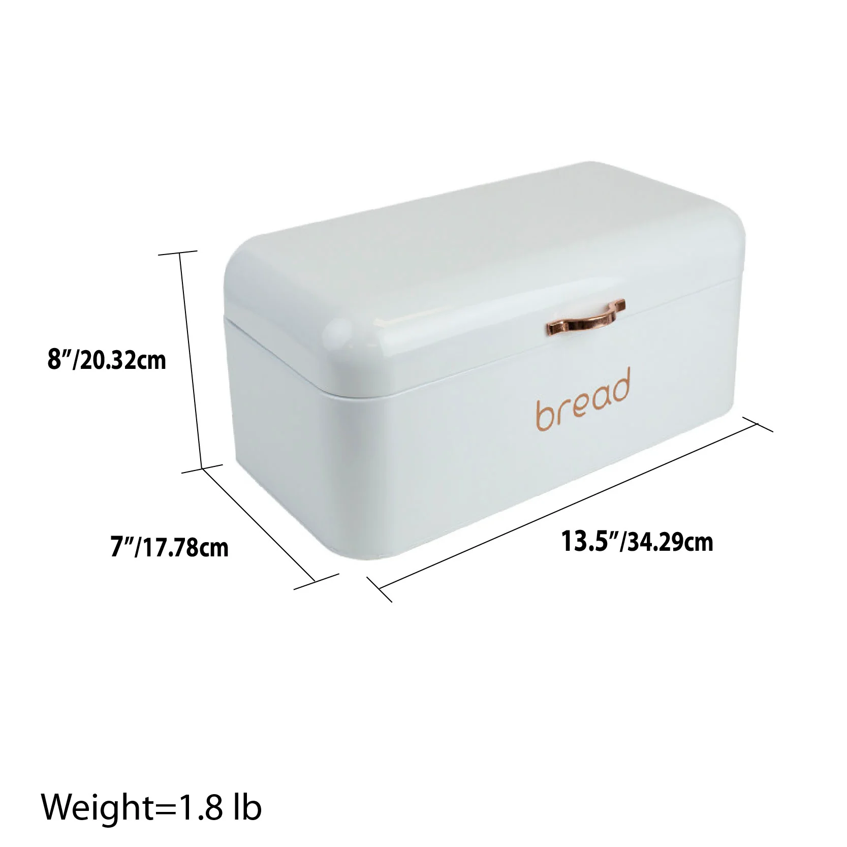 Home Basics Grove Bread Box, White - Image 11