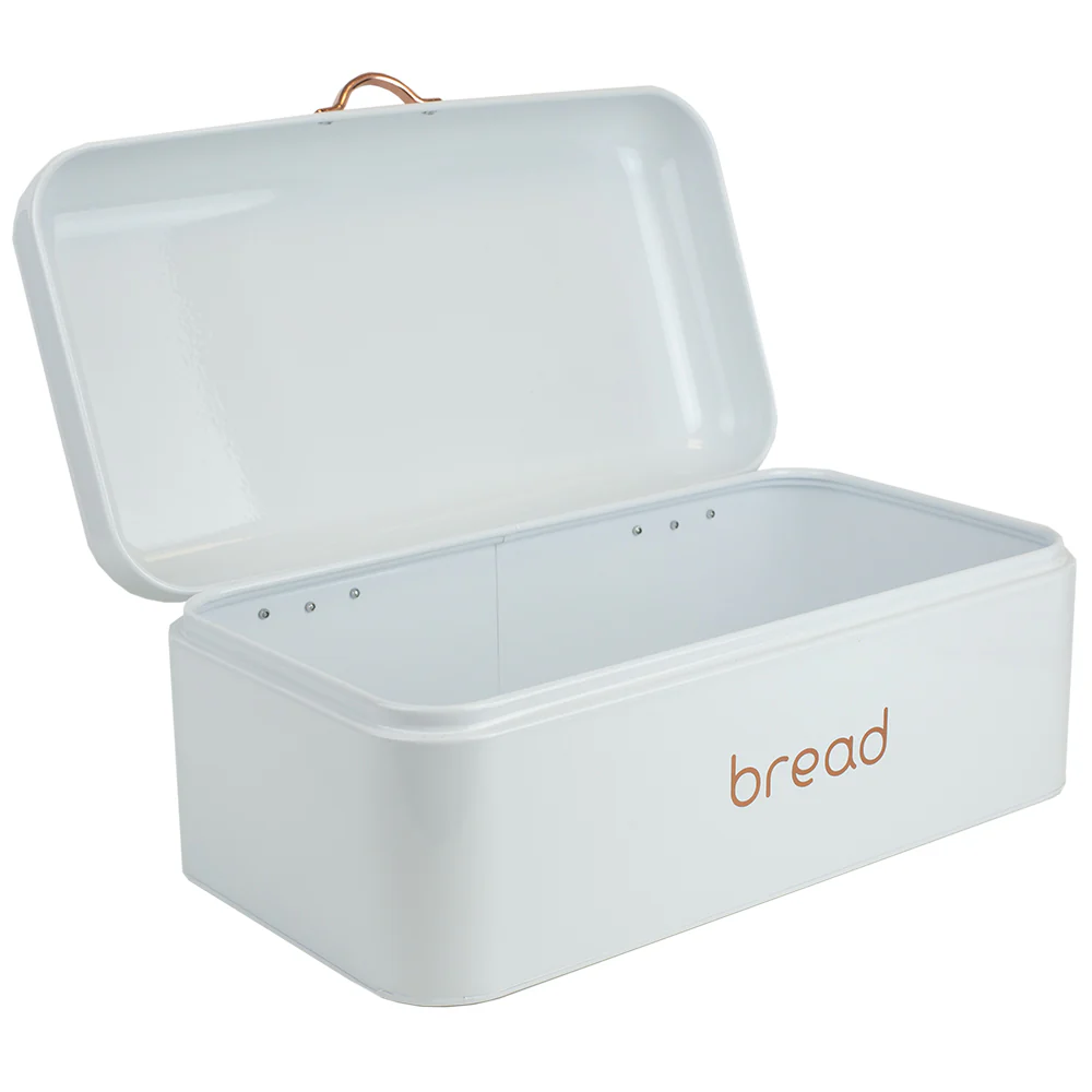 Home Basics Grove Bread Box, White - Image 4