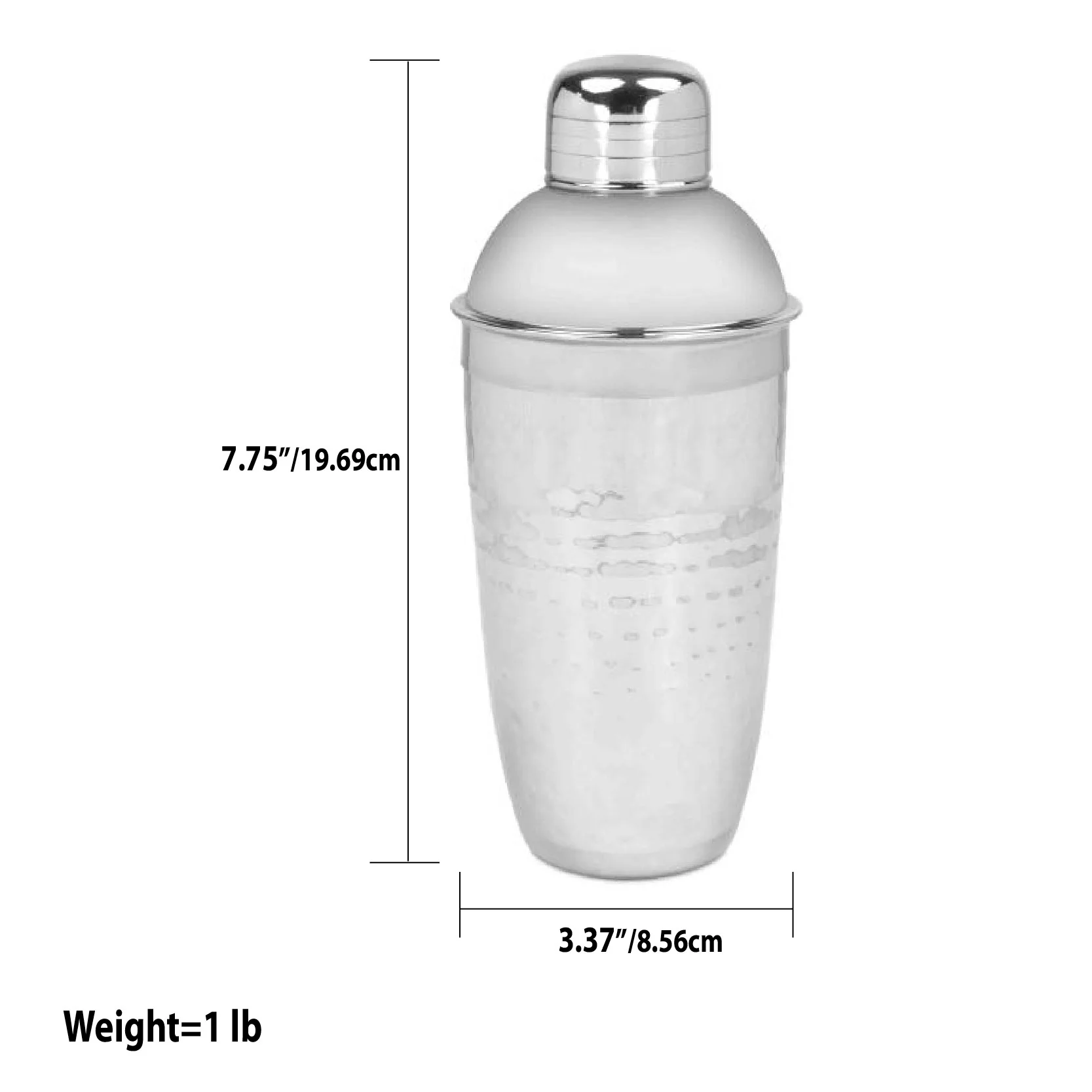 Home Basics Hammered Cocktail Shaker - Image 2