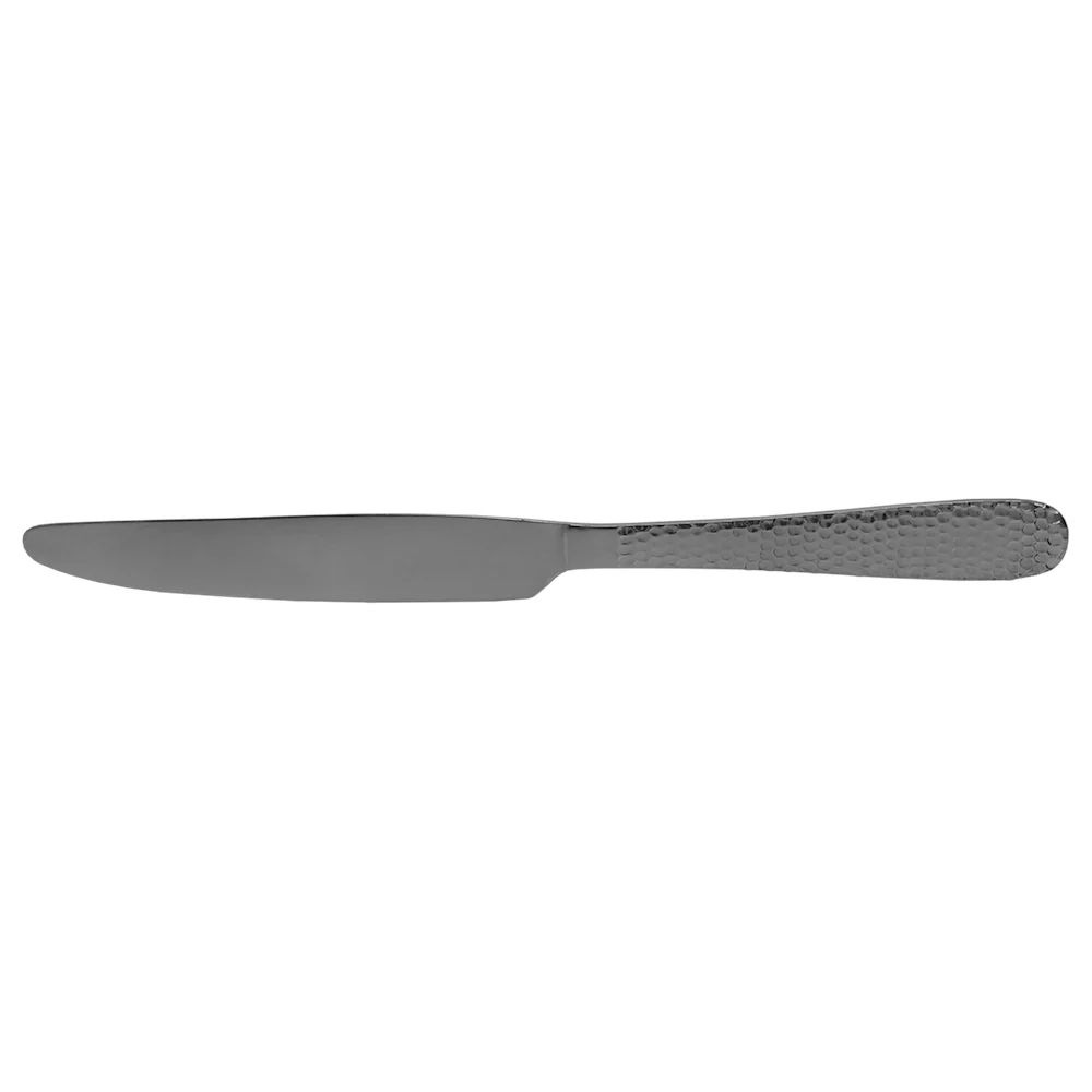 Home Basics Hammered Stainless Steel Dinner Knives, (Pack of 4), Silver - Image 3