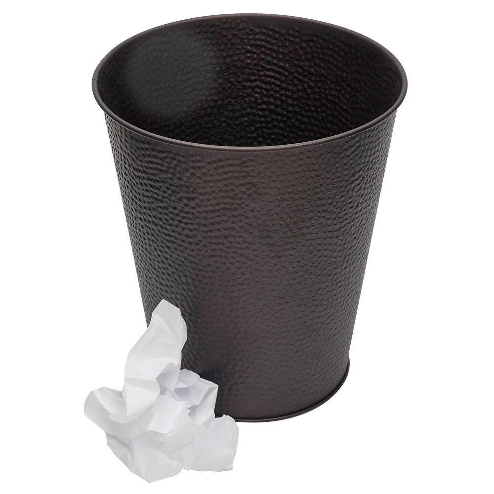 Home Basics Hammered Steel 5 Liter Waste Bin, Bronze - Image 2