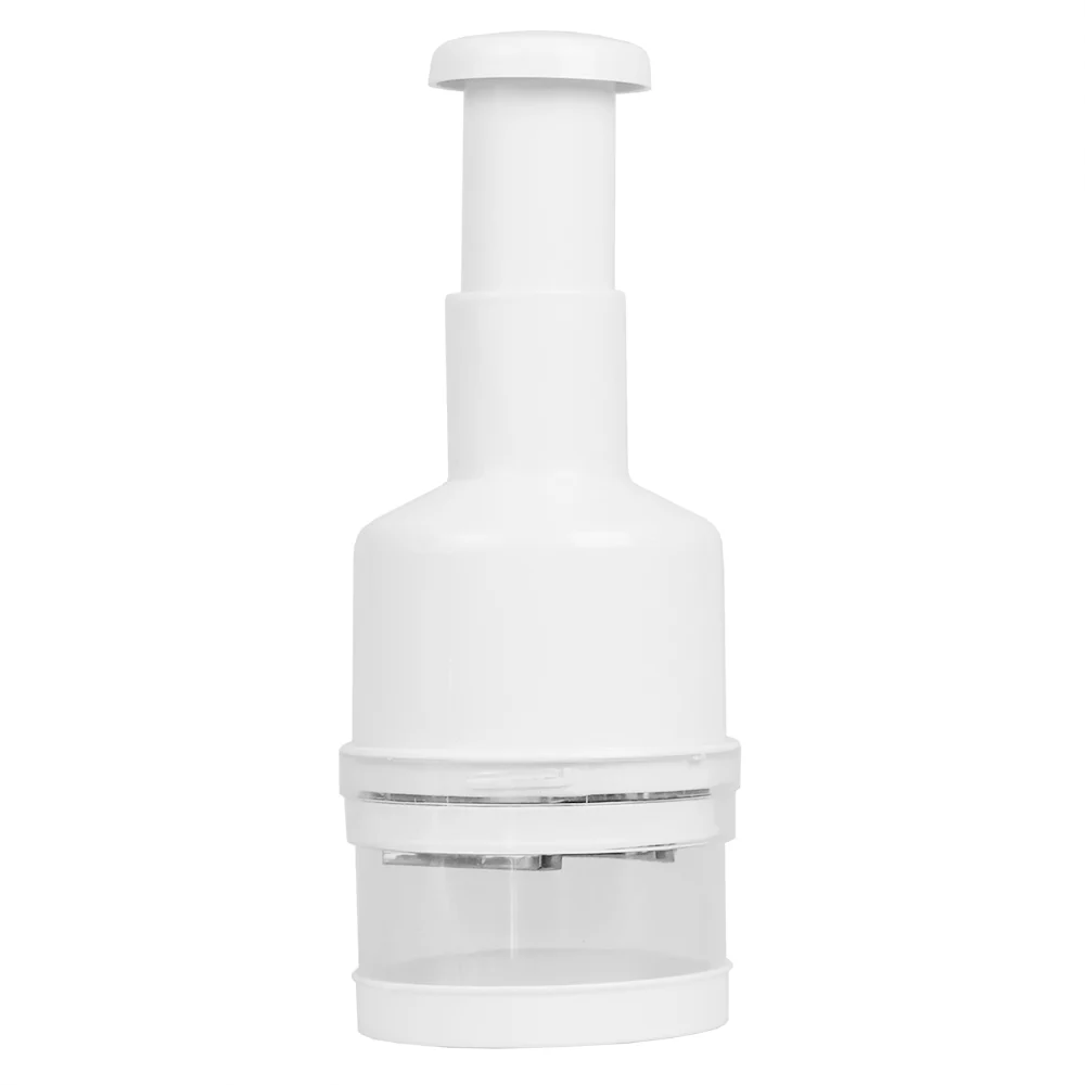 Home Basics Hand Chopper with Removable Base Cup, White