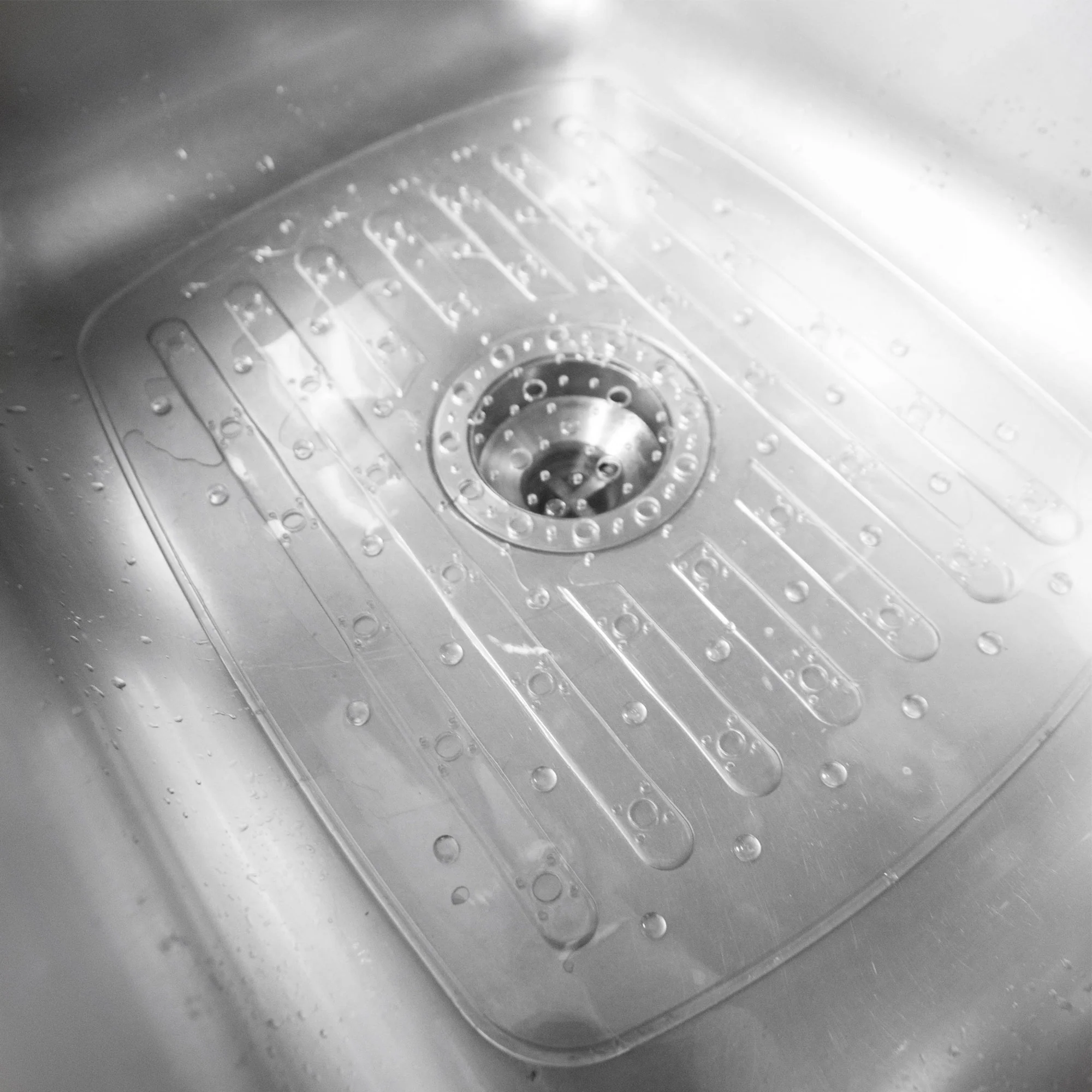 Home Basics Heavy Duty PVC Sink Mat, Clear, 12x16 Inches - Image 2
