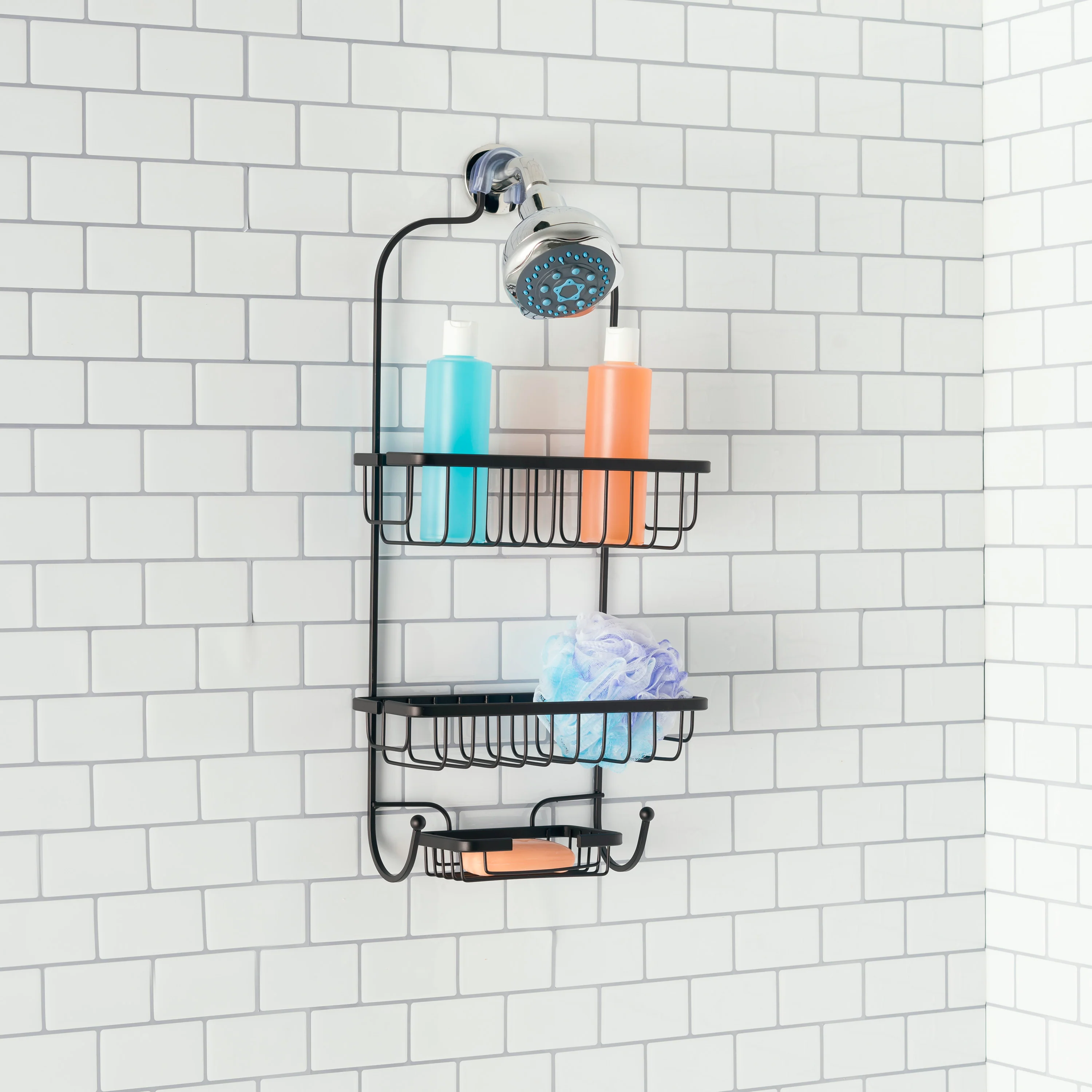 Home Basics Heavyweight Shower Caddy, Bronze, 10.25x5x22.5 Inches - Image 2