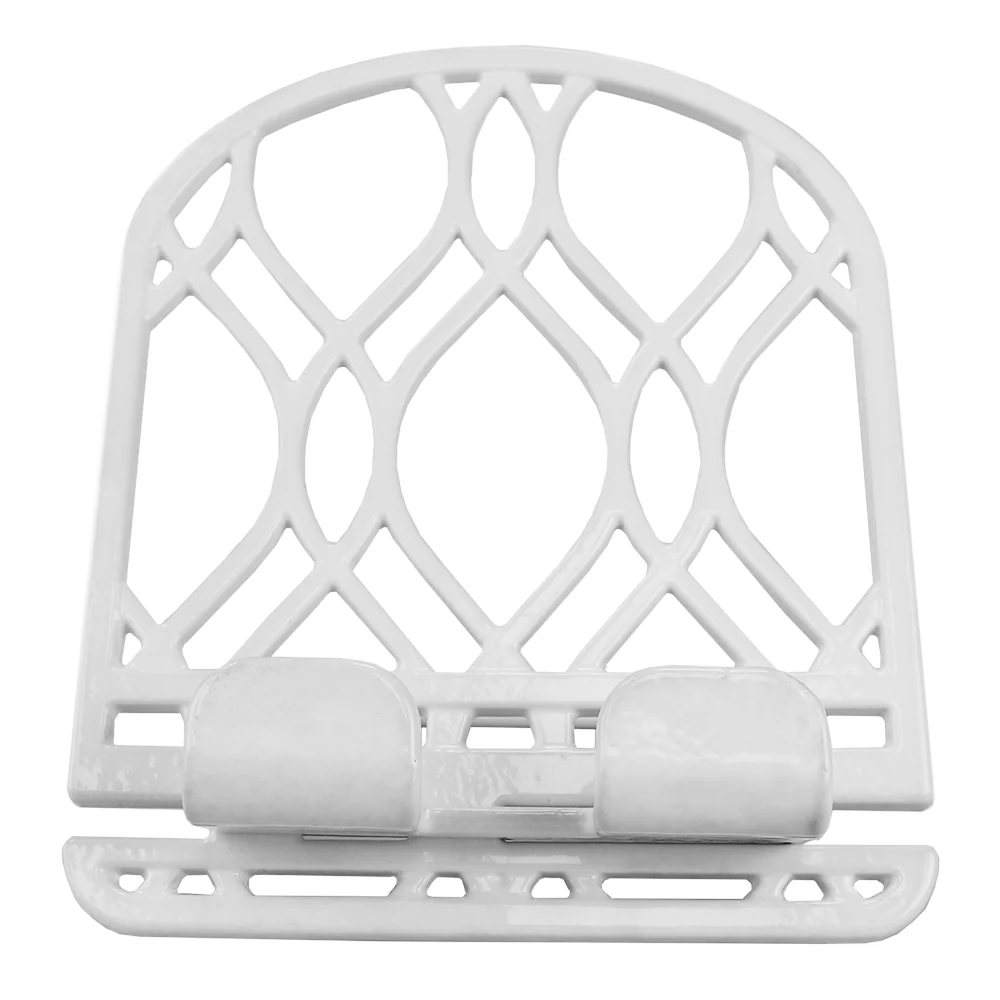 Home Basics Iris Collection Cast Iron Tablet and Cookbook Holder Stand, White - Image 8